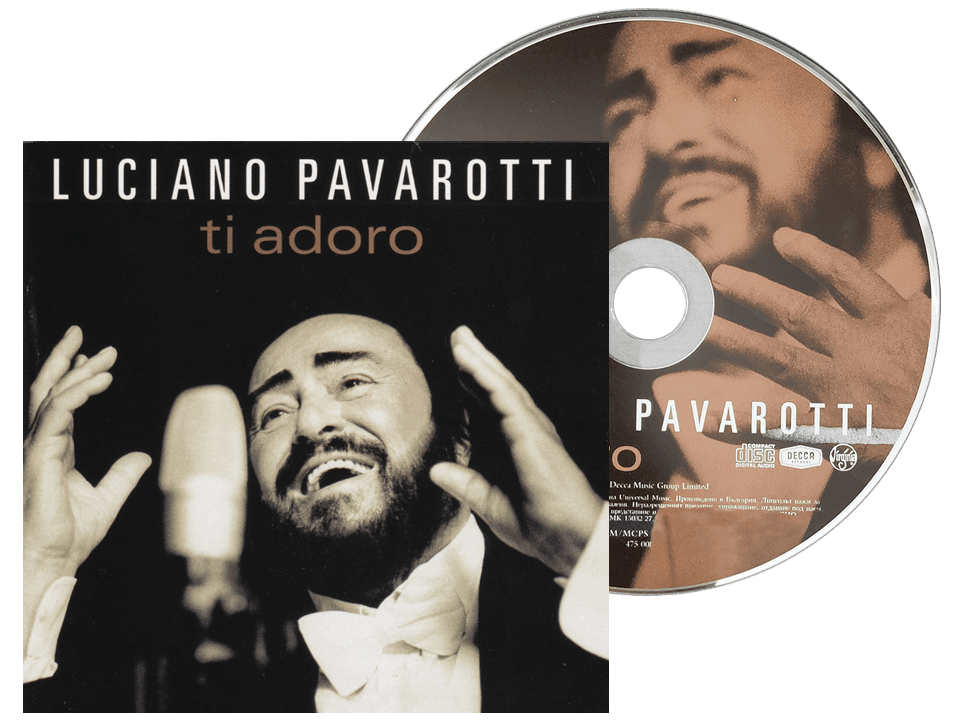 Обложка и диск Ti adoro на Лучано Павароти