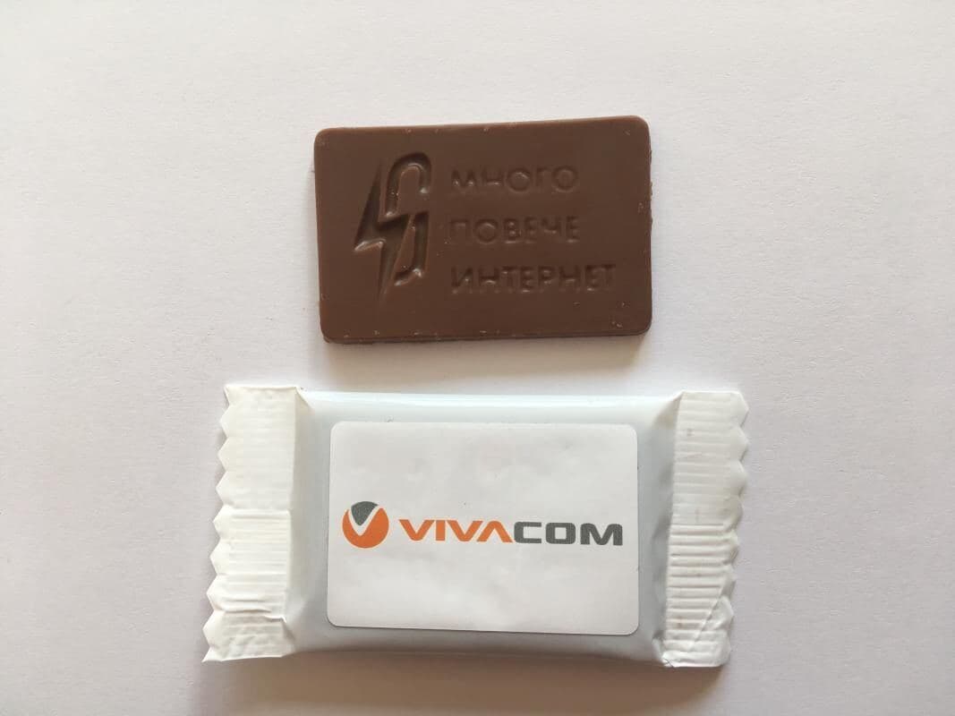 Шоколадче с опаковка на Vivacom